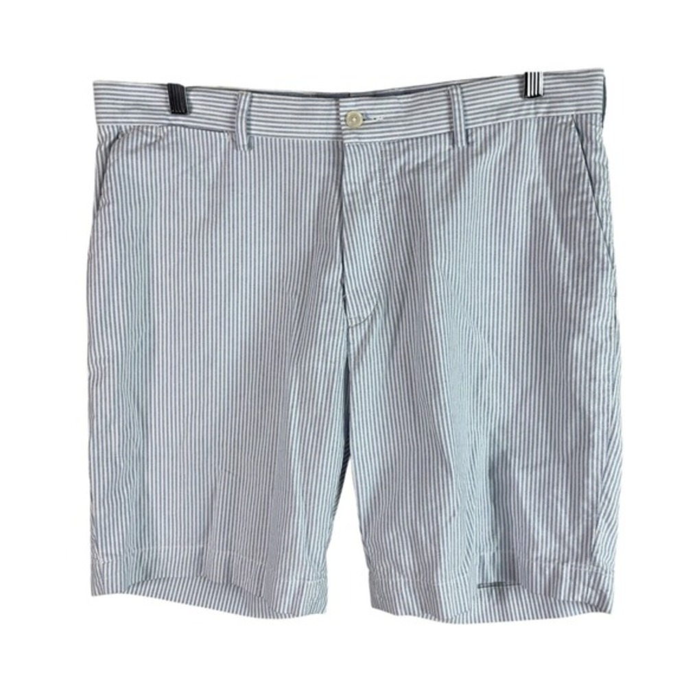 Polo Ralph Lauren Mens Classic Fit Seersucker Shorts (Actual Sz 36) Blue Striped